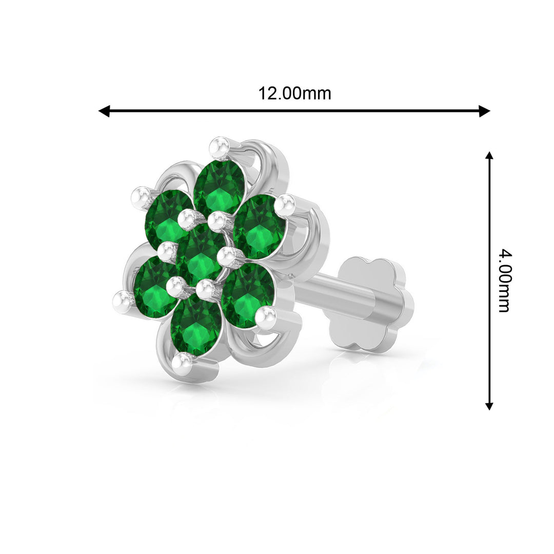 Spiral Radiance Screw Nose Pin