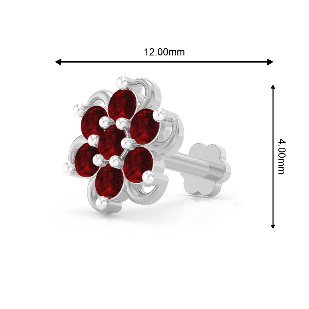 Spiral Radiance Screw Nose Pin