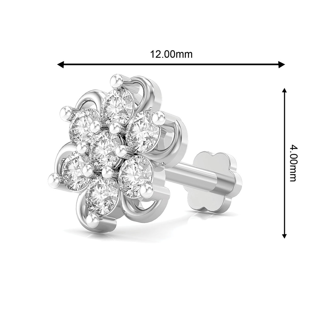 Spiral Radiance Screw Nose Pin