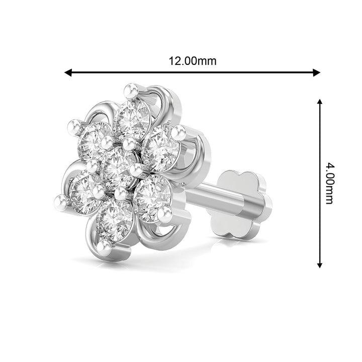 Spiral Radiance Screw Nose Pin