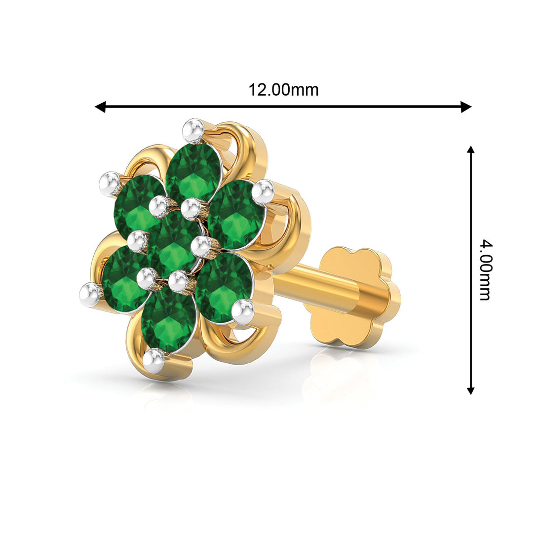 Spiral Radiance Screw Nose Pin