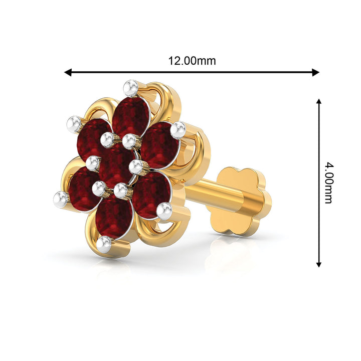 Spiral Radiance Screw Nose Pin