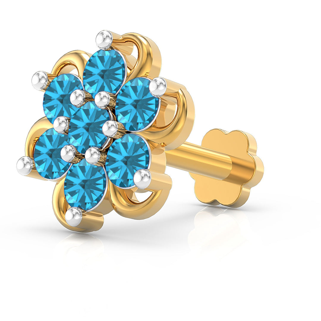Spiral Radiance Screw Nose Pin