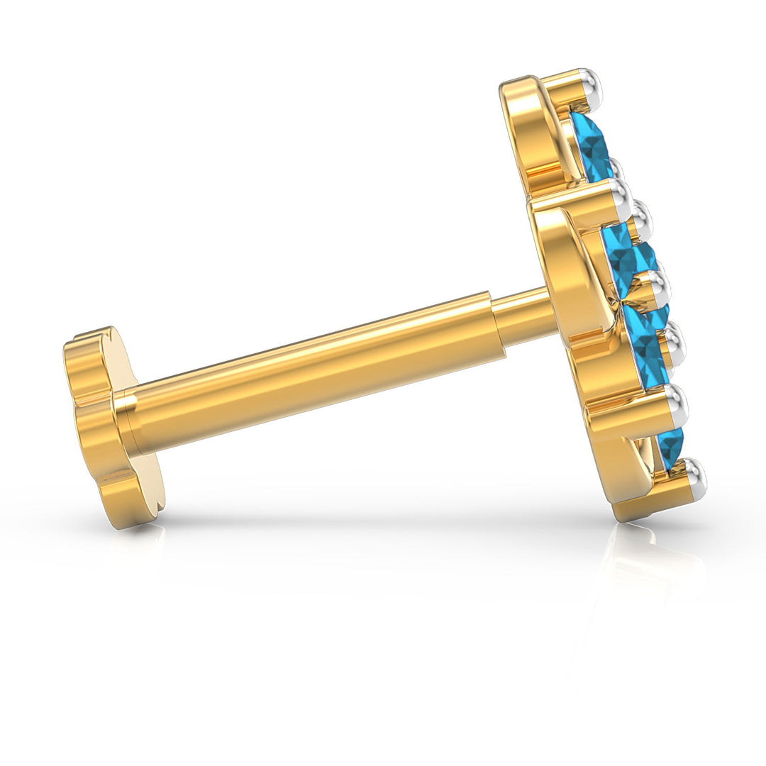 Spiral Radiance Screw Nose Pin