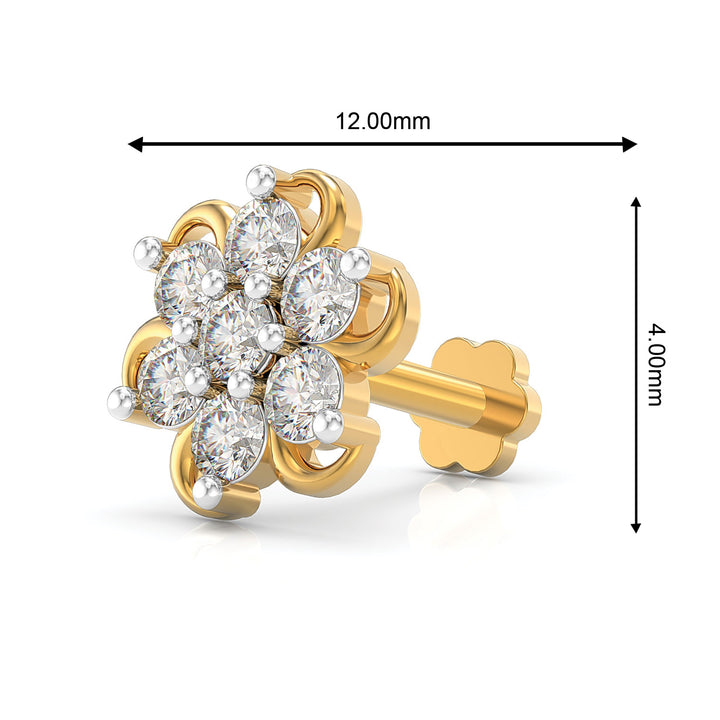 Spiral Radiance Screw Nose Pin