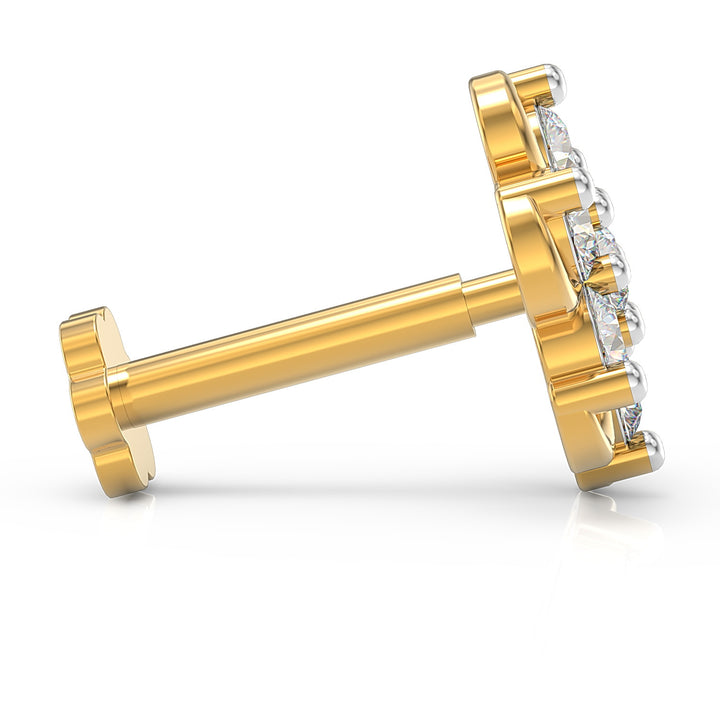 Spiral Radiance Screw Nose Pin