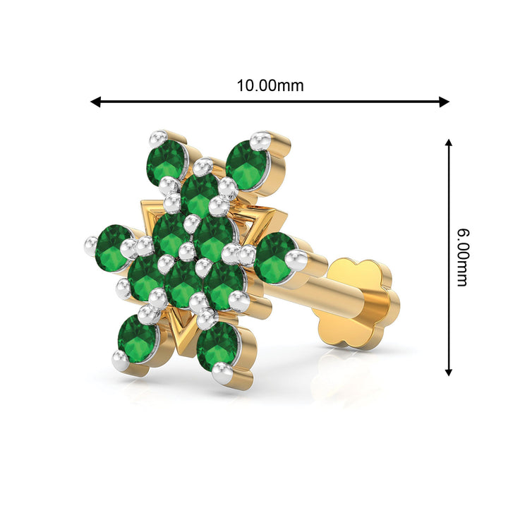 Twin Triangle Screw Nose Pin