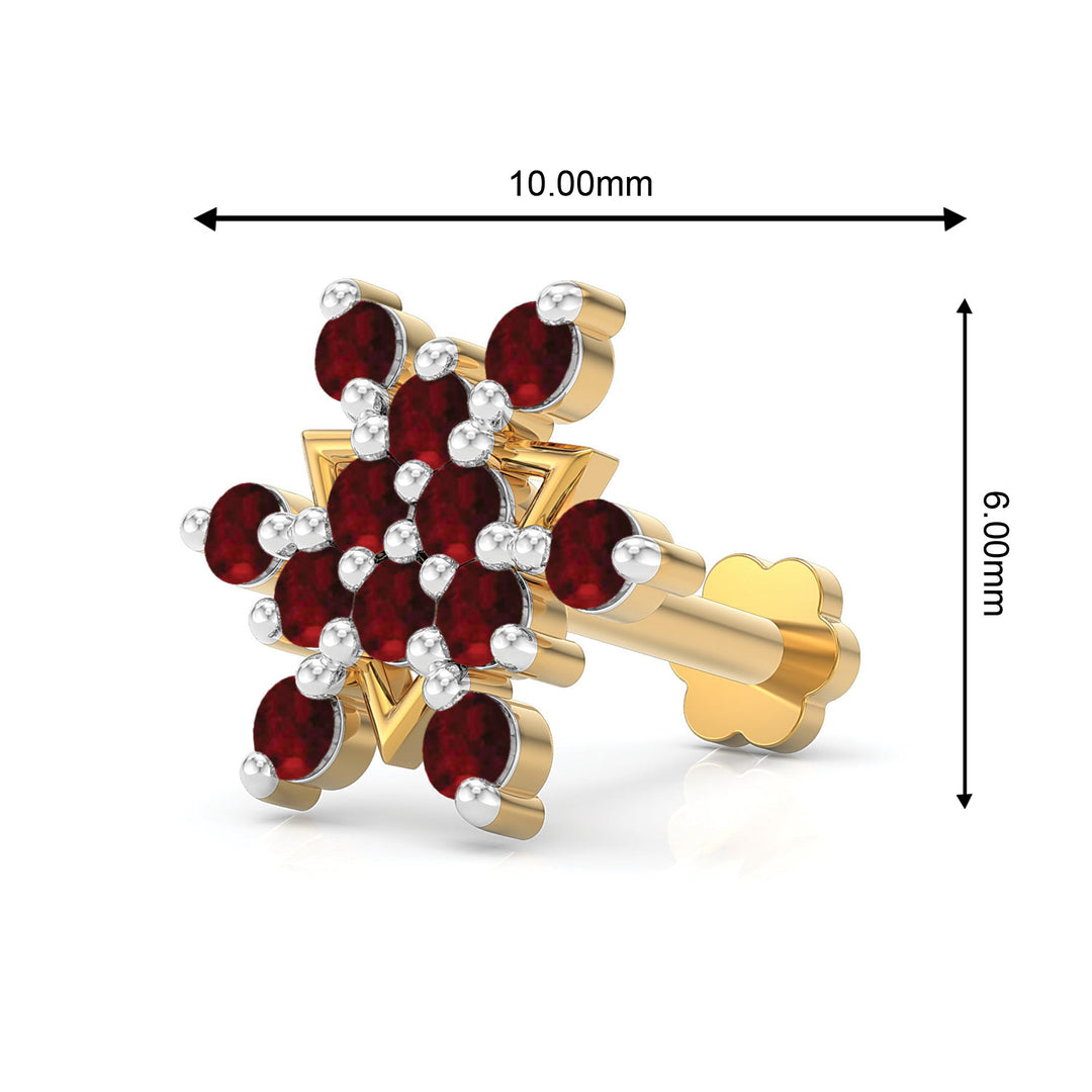 Twin Triangle Screw Nose Pin