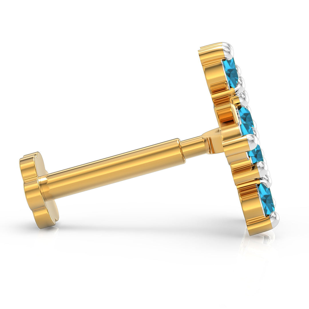 Twin Triangle Screw Nose Pin