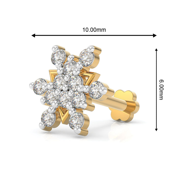 Twin Triangle Screw Nose Pin