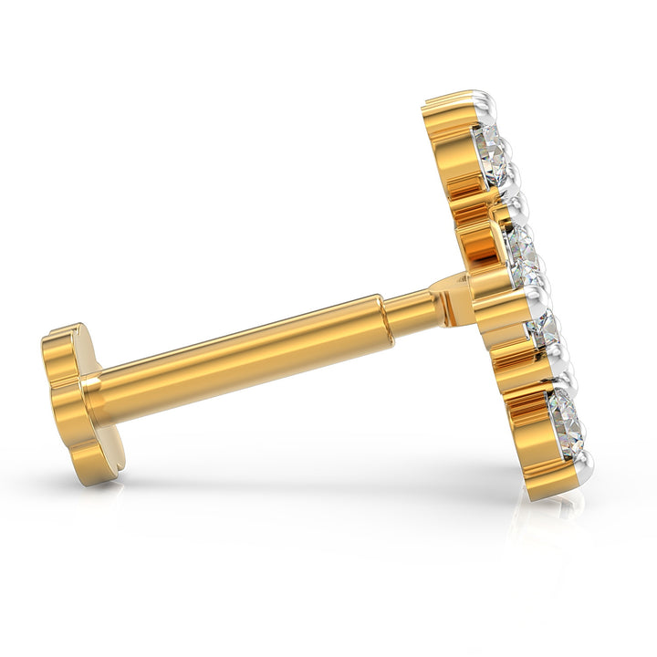 Twin Triangle Screw Nose Pin
