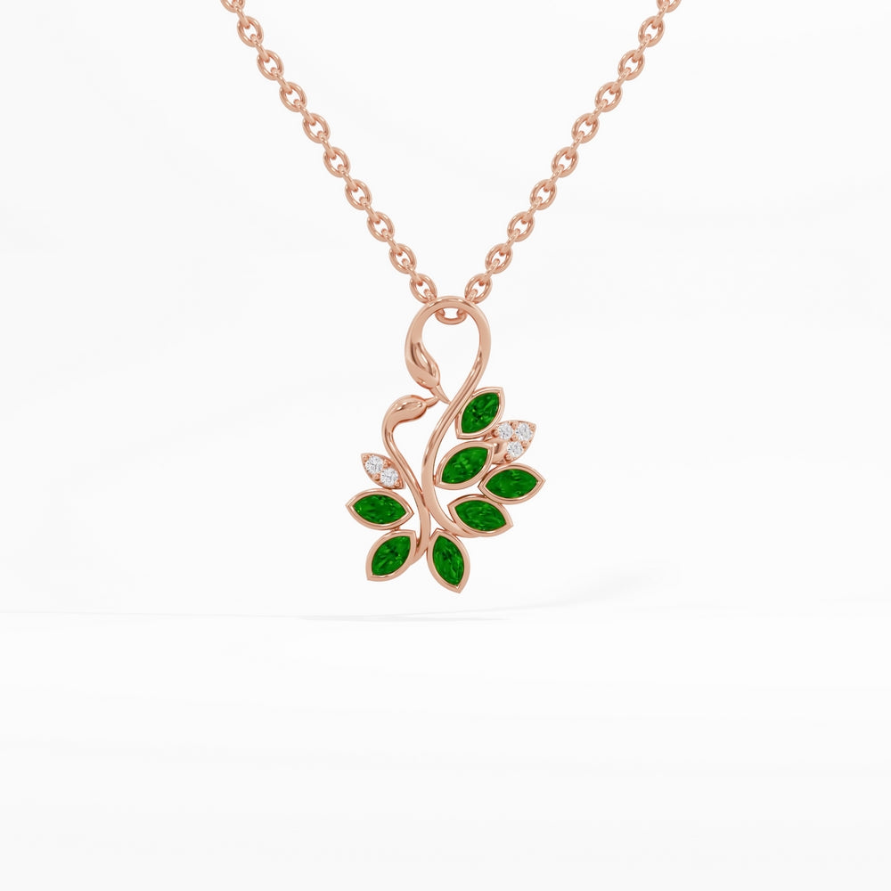 #metal_rose-gold-plated#stone-colour_emerald-green