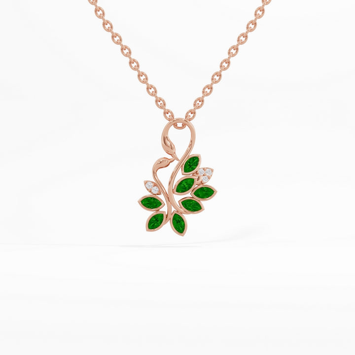 #metal_rose-gold-plated#stone-colour_emerald-green