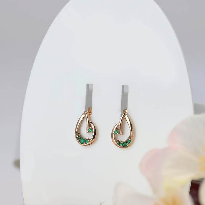 #metal_rose-gold-plated#stone-colour_emerald-green