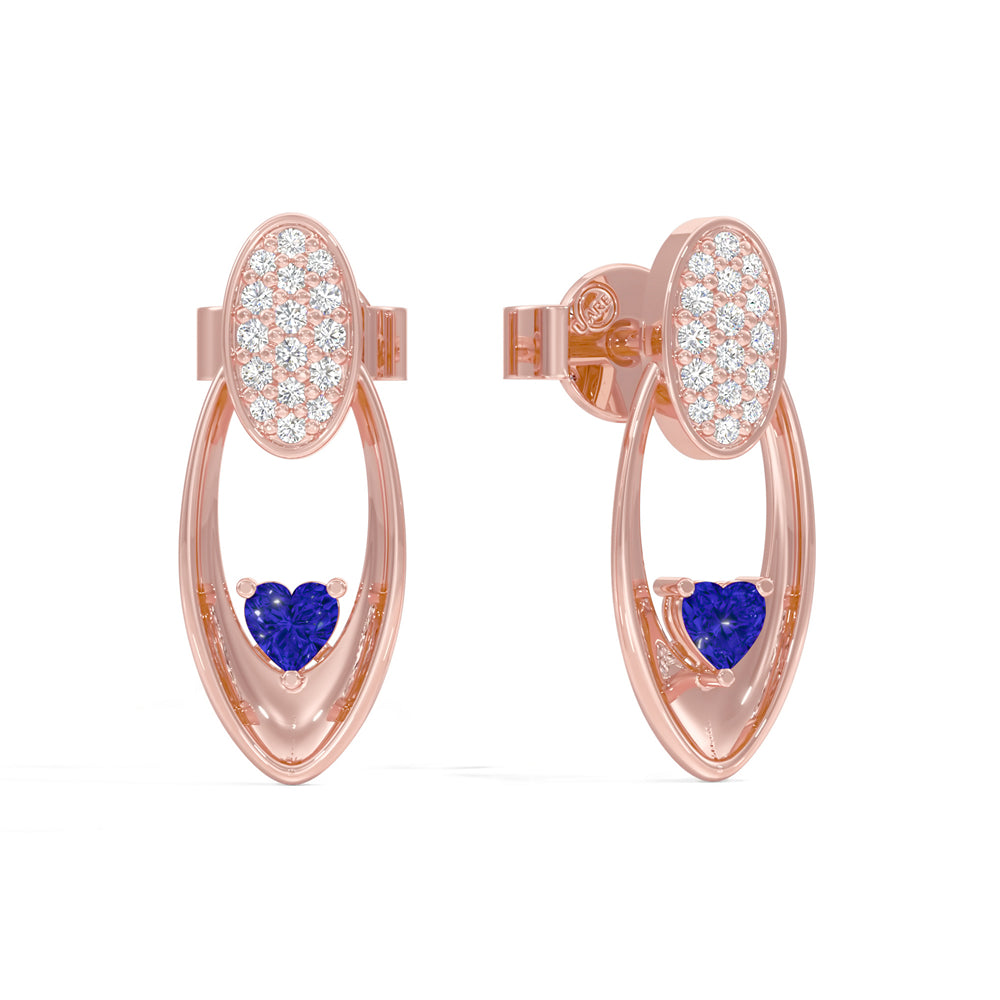 Radiant Heart Oval Earrings