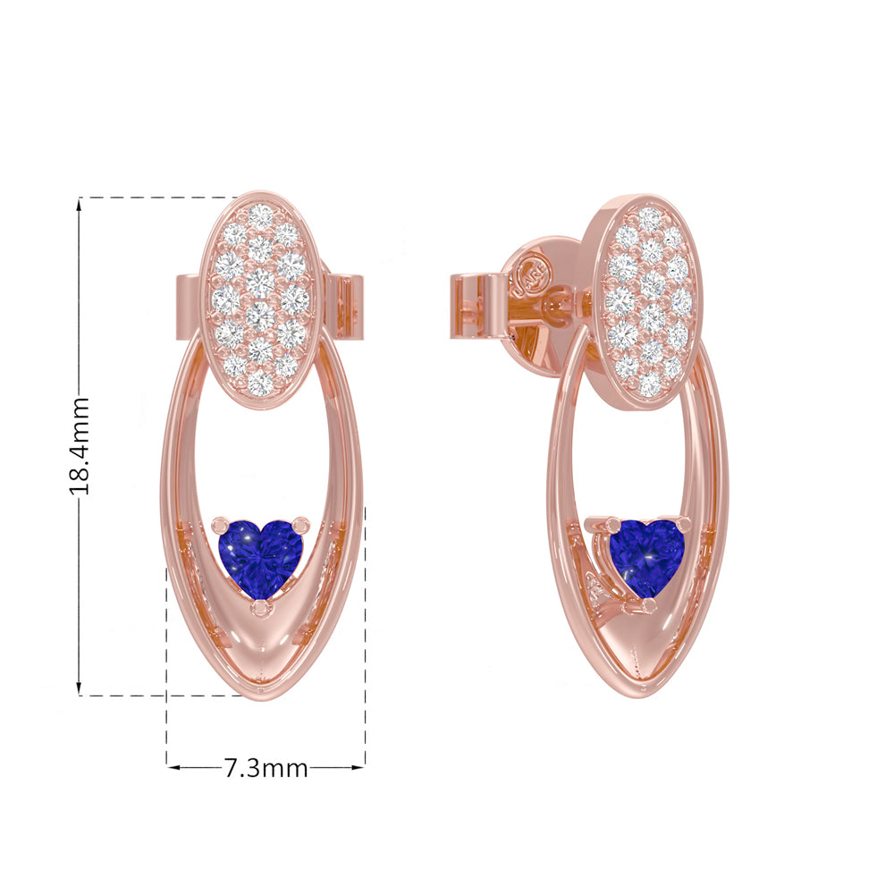 Radiant Heart Oval Earrings