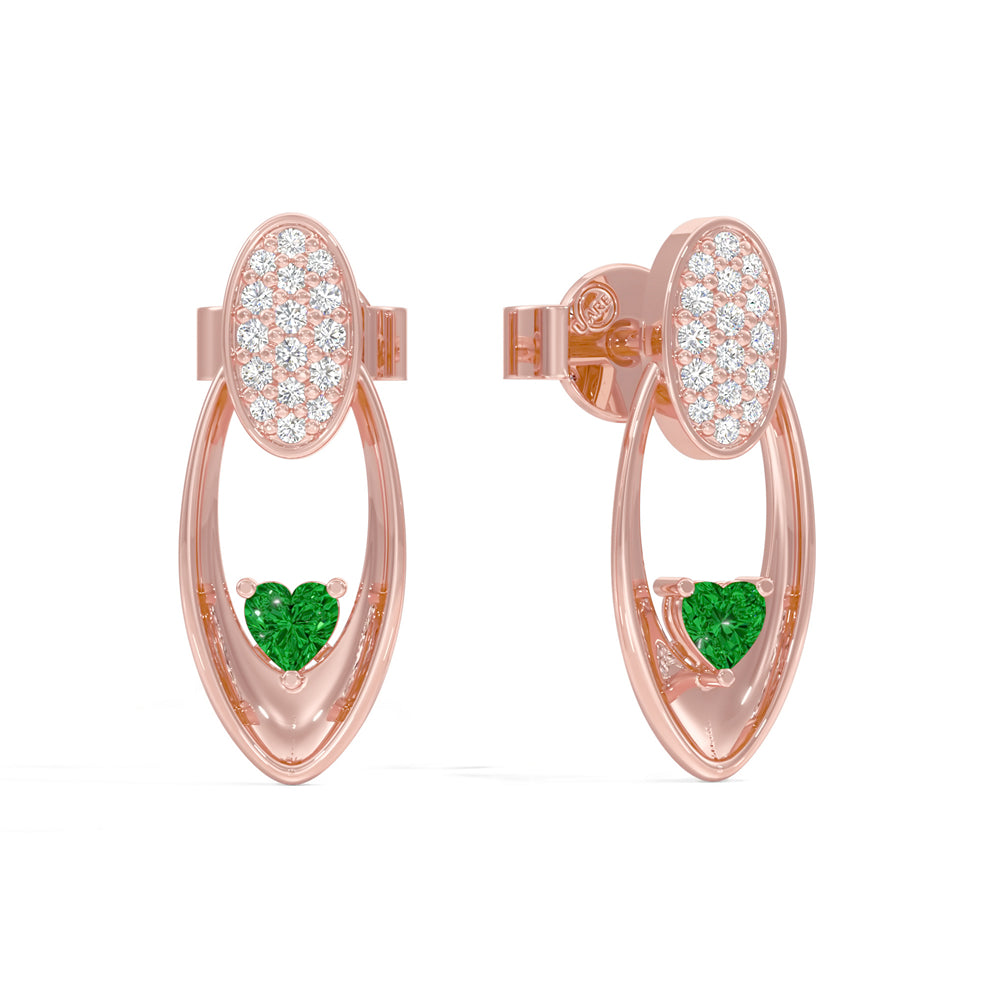 Radiant Heart Oval Earrings