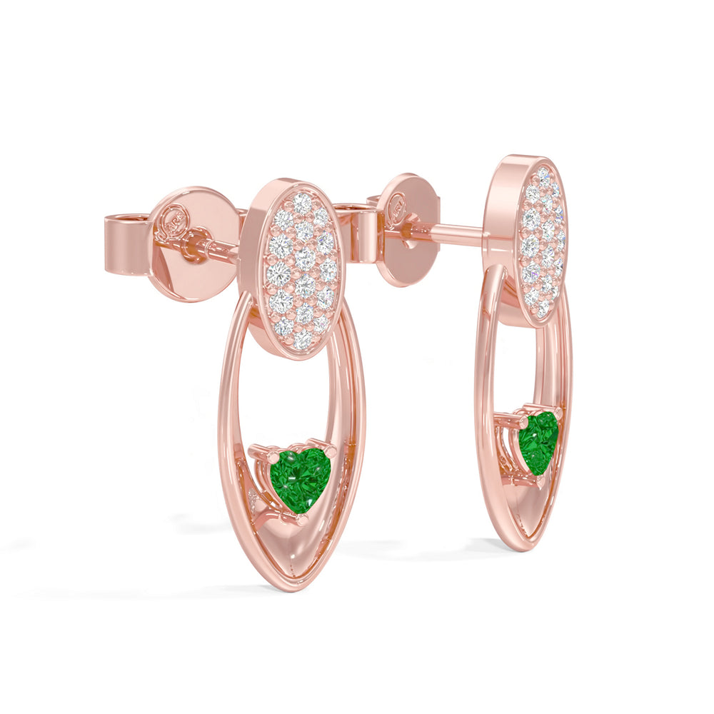 Radiant Heart Oval Earrings