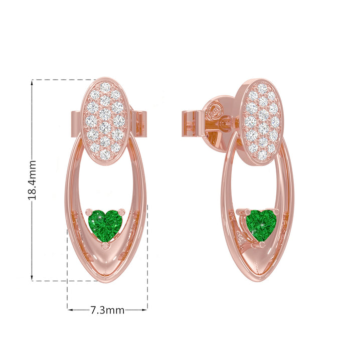 Radiant Heart Oval Earrings