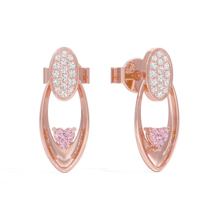 Radiant Heart Oval Earrings