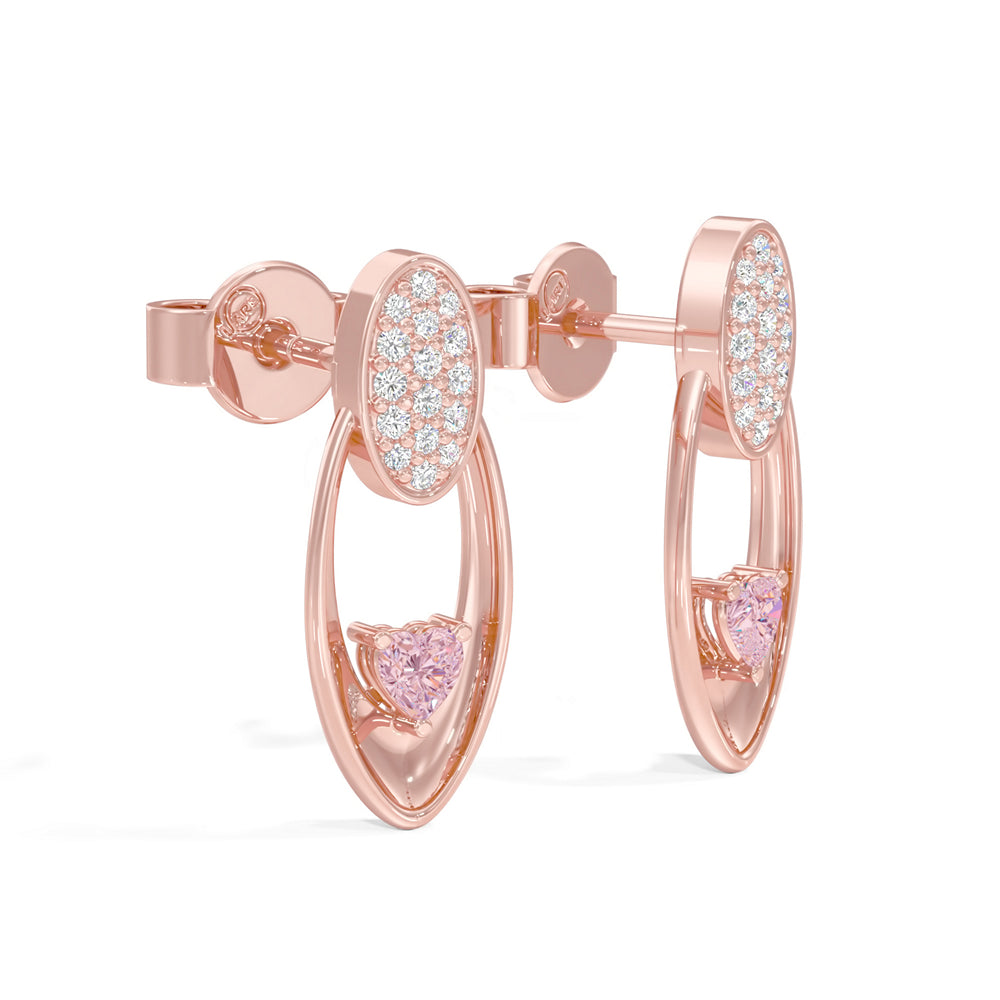 Radiant Heart Oval Earrings