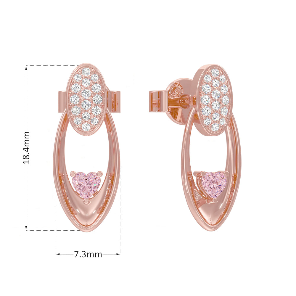 Radiant Heart Oval Earrings