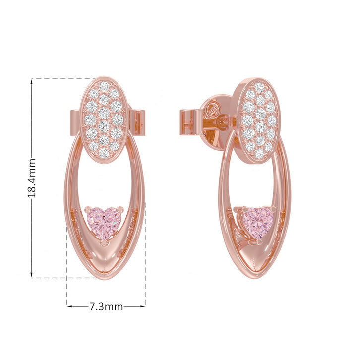 Radiant Heart Oval Earrings