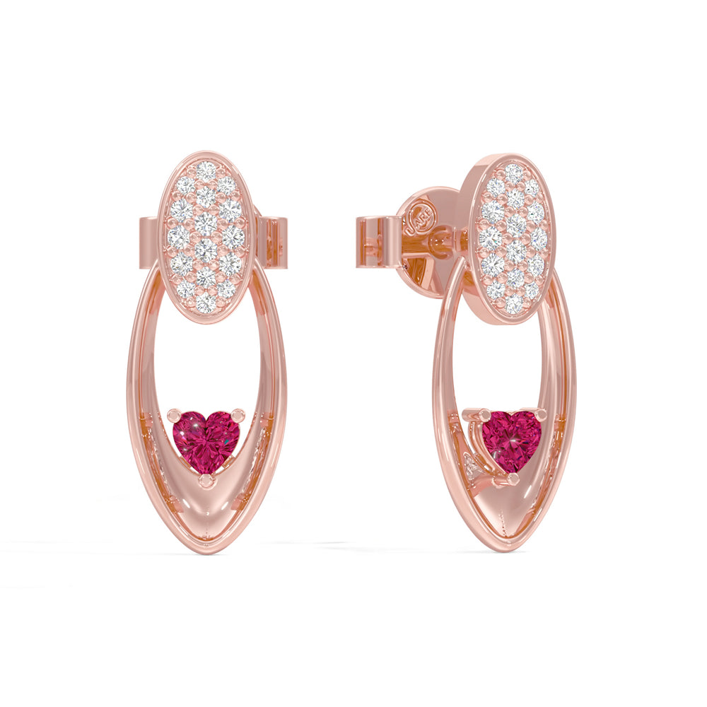 Radiant Heart Oval Earrings