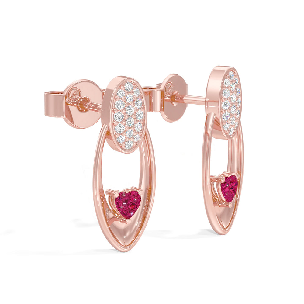 Radiant Heart Oval Earrings