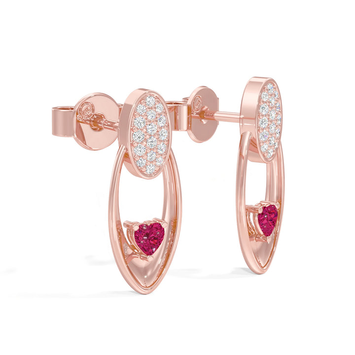 Radiant Heart Oval Earrings