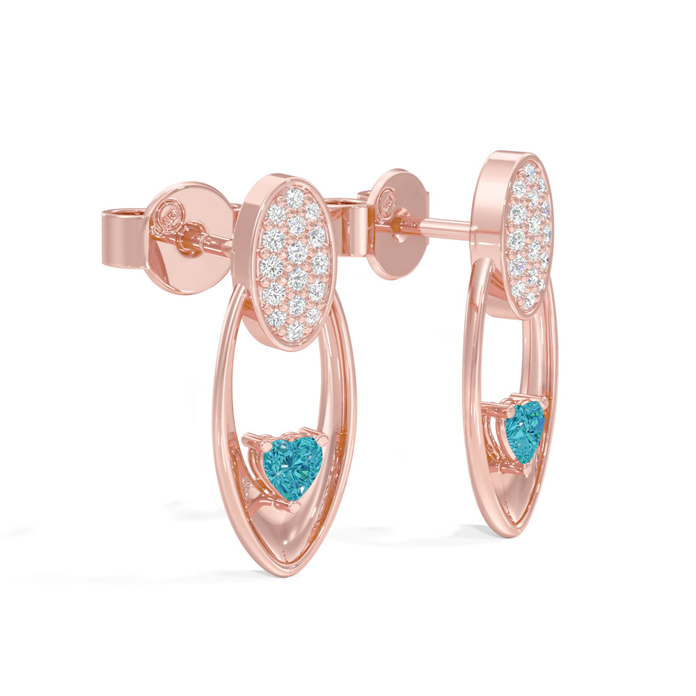 Radiant Heart Oval Earrings