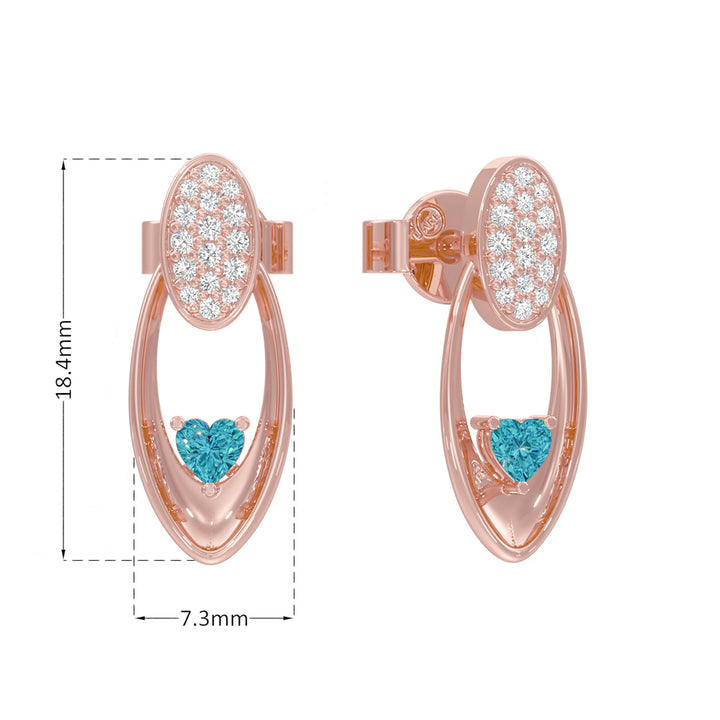 Radiant Heart Oval Earrings