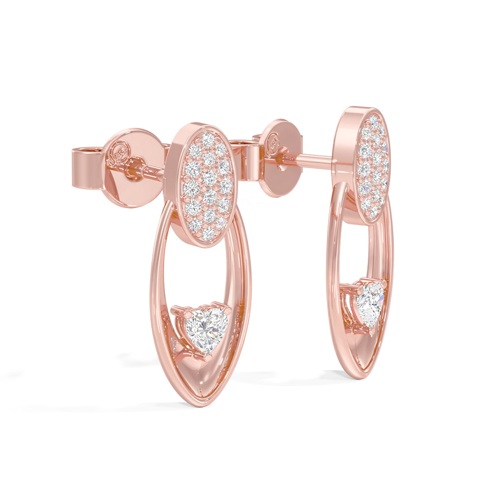 Radiant Heart Oval Earrings