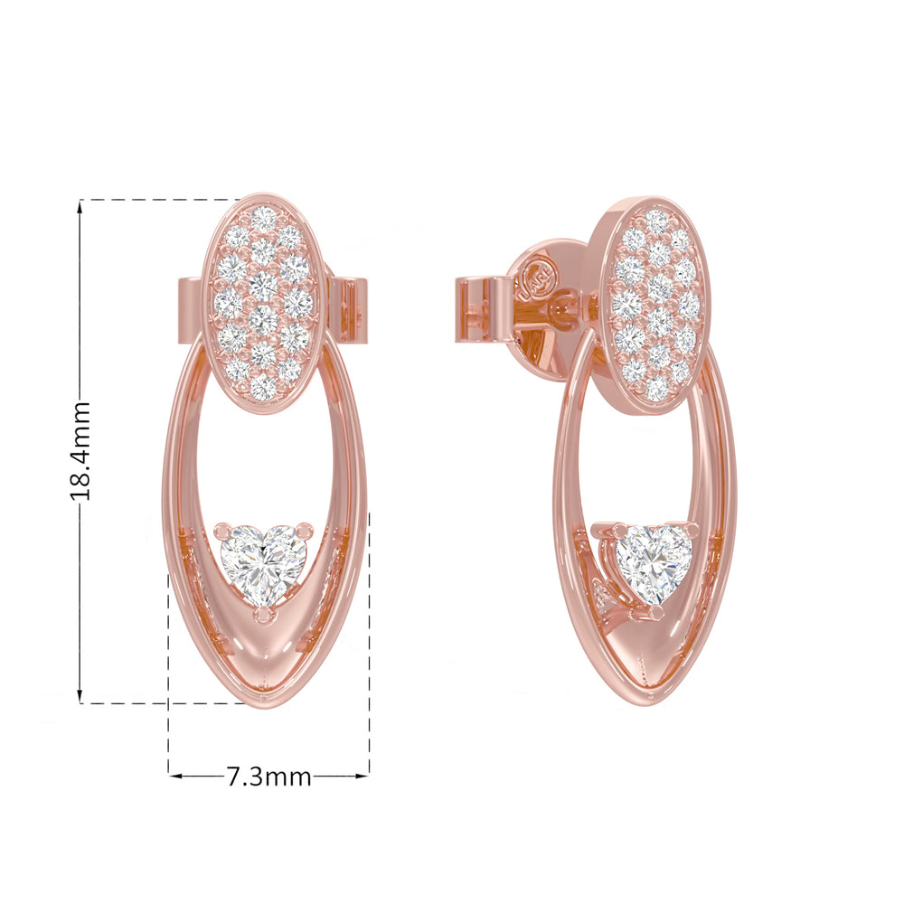Radiant Heart Oval Earrings