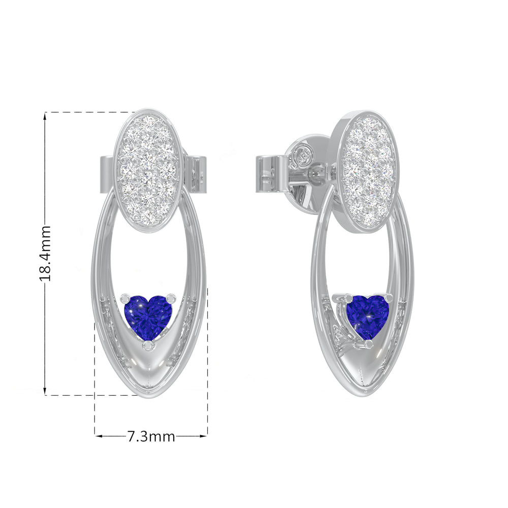 Radiant Heart Oval Earrings