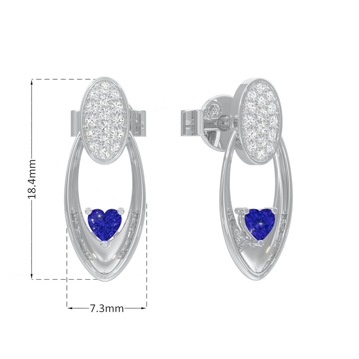 Radiant Heart Oval Earrings