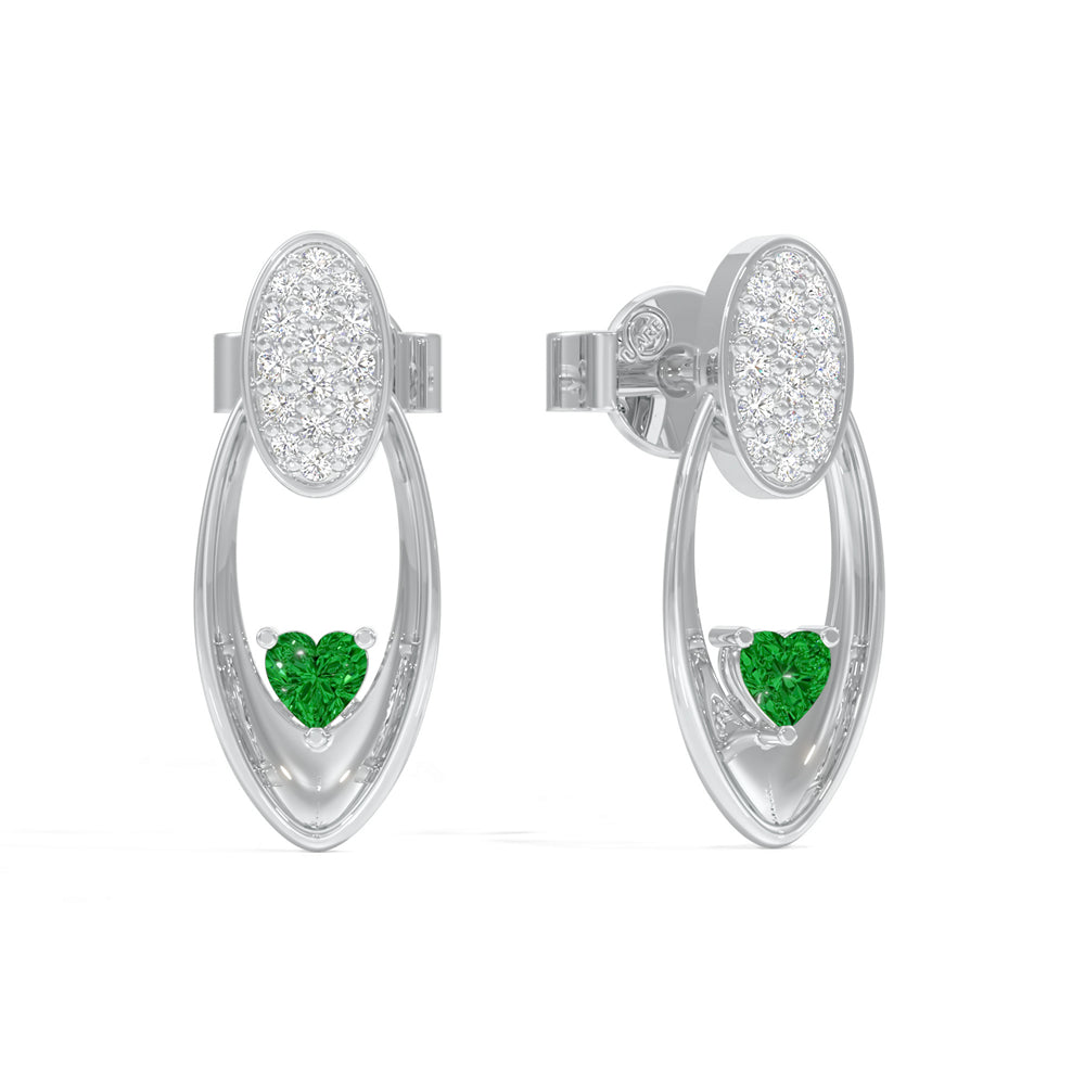 Radiant Heart Oval Earrings