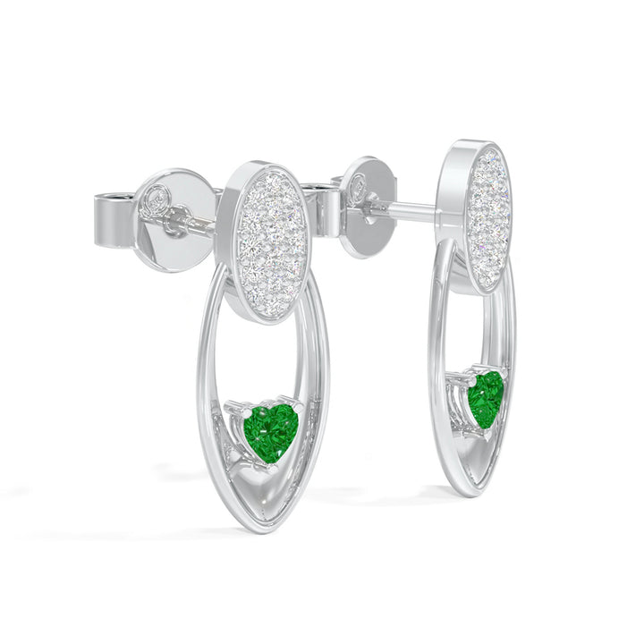 Radiant Heart Oval Earrings