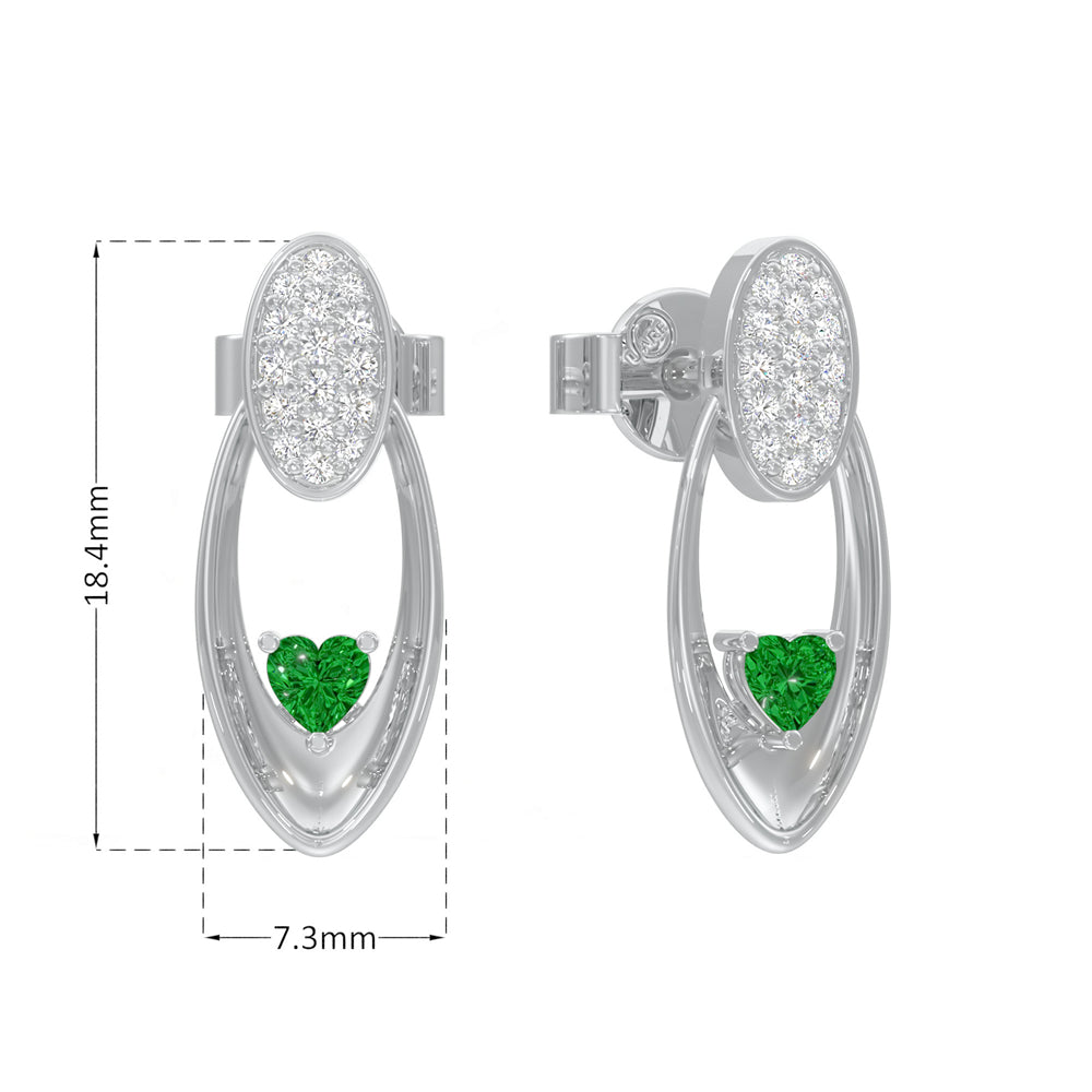 Radiant Heart Oval Earrings