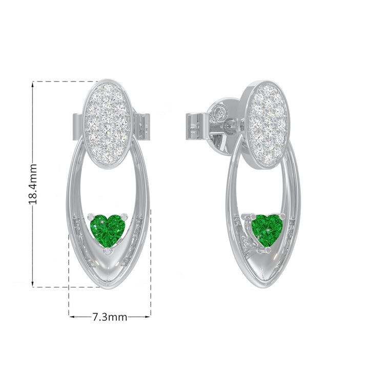 Radiant Heart Oval Earrings