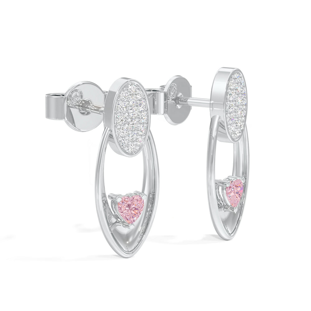 Radiant Heart Oval Earrings