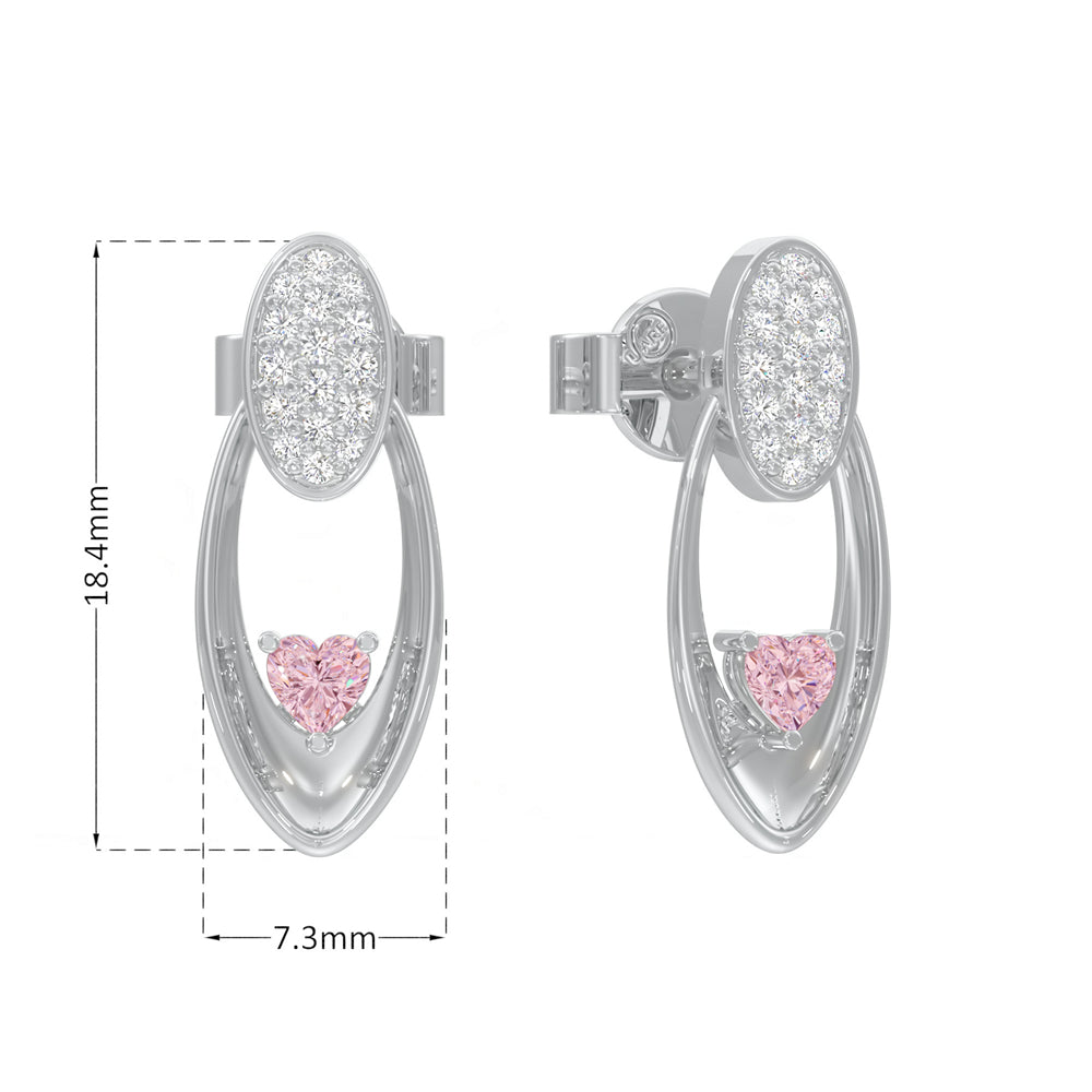 Radiant Heart Oval Earrings