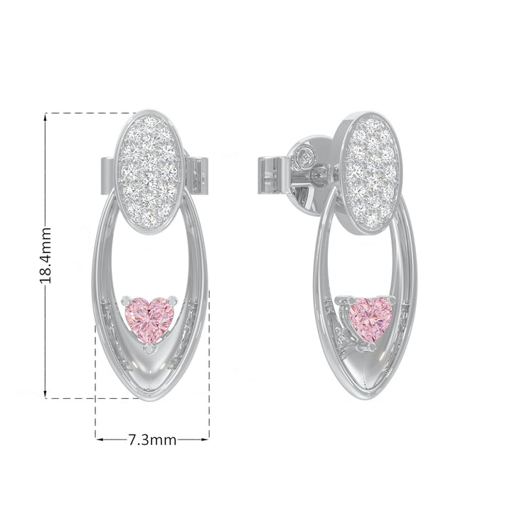 Radiant Heart Oval Earrings