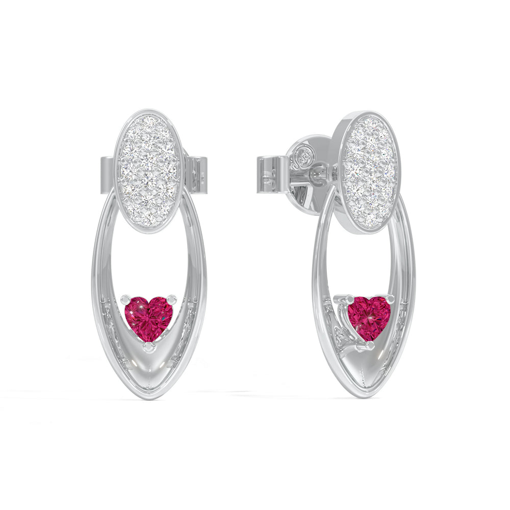 Radiant Heart Oval Earrings