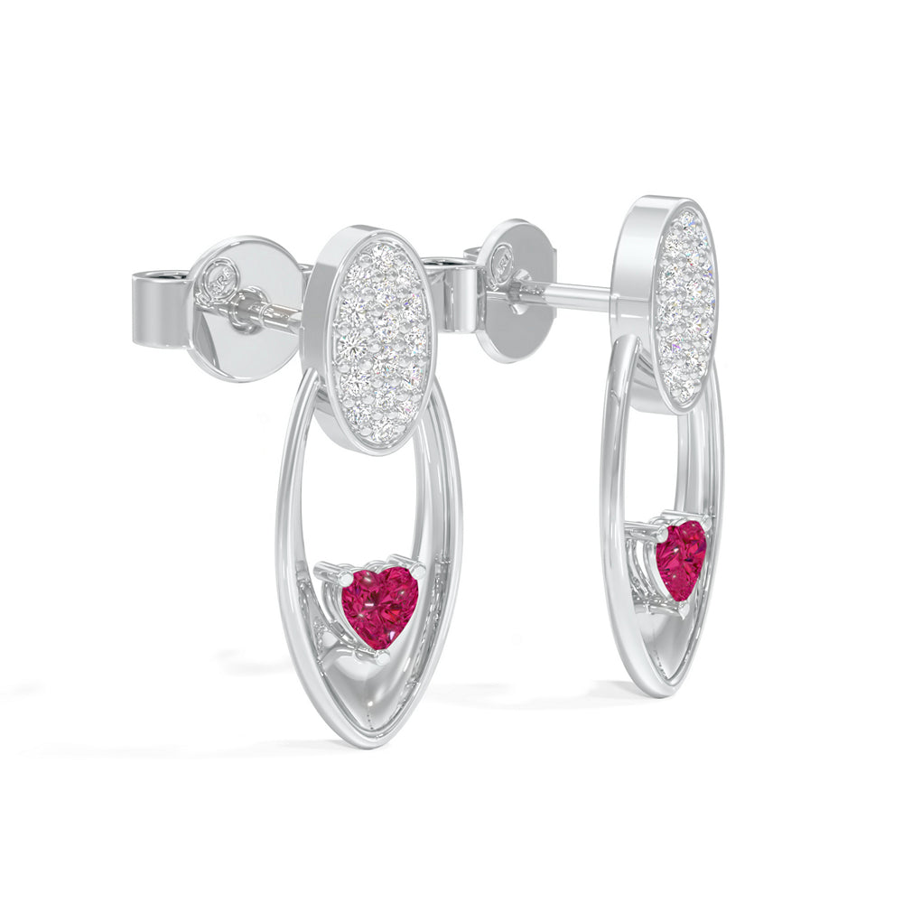 Radiant Heart Oval Earrings