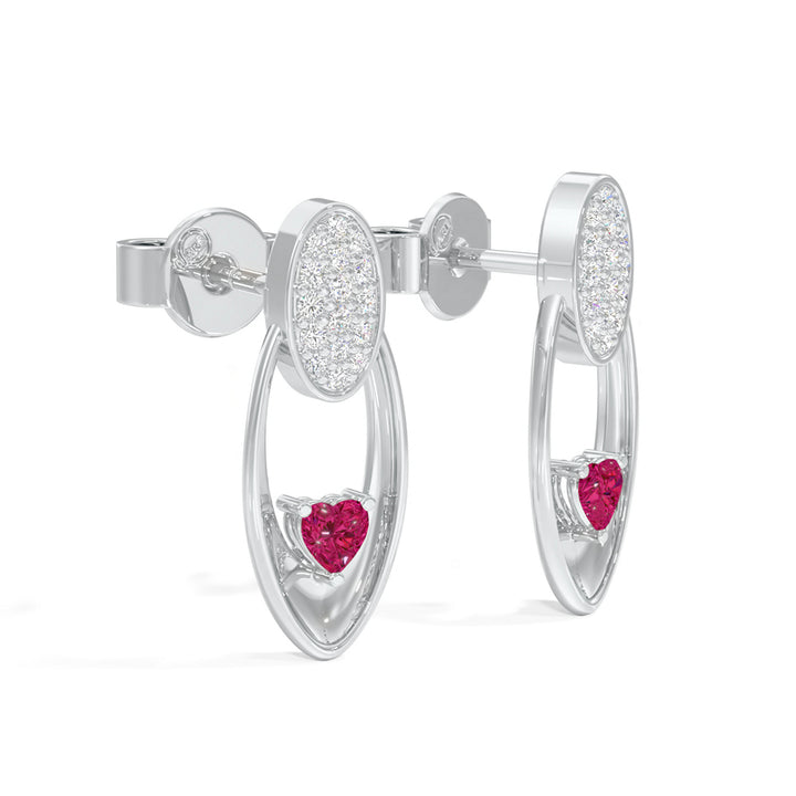 Radiant Heart Oval Earrings