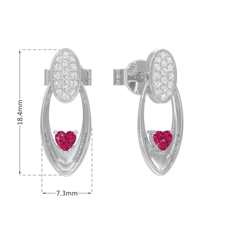 Radiant Heart Oval Earrings