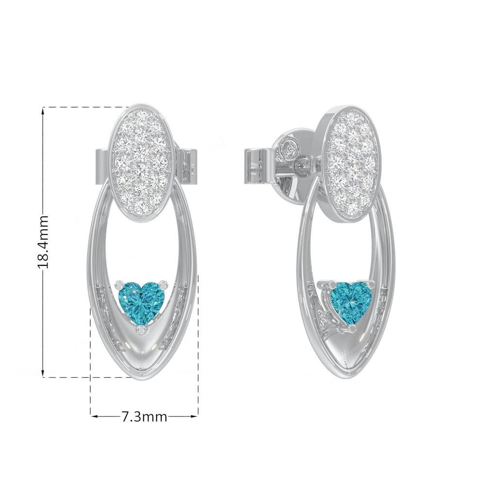 Radiant Heart Oval Earrings