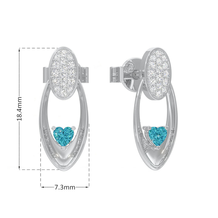 Radiant Heart Oval Earrings
