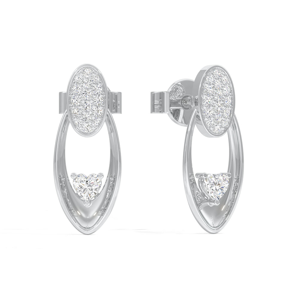 Radiant Heart Oval Earrings